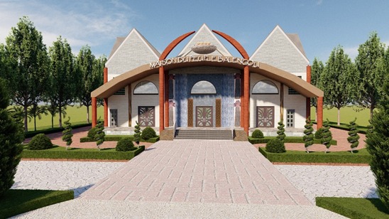 Rendu architectural de la Maison-Musée du Peuple Balengou